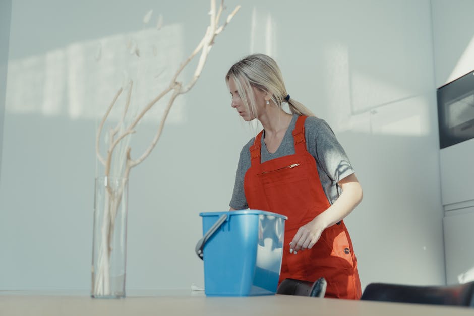 Friendly professional cleaner